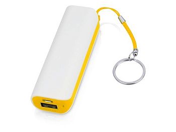 Портативное зарядное устройство (power bank) Basis, 2000 mAh, белый/желтый Портативное зарядное устройство (power bank) Basis, 2000 mAh, белый/желтый