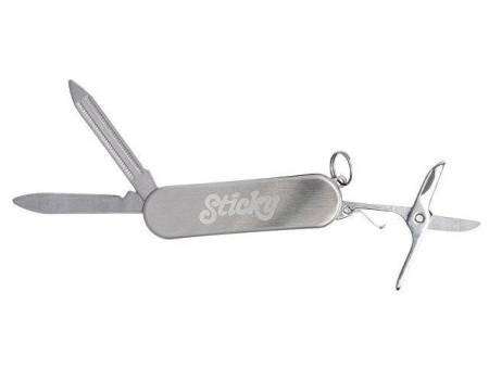 Мультитул-складной нож 3-в-1, металлик (гравировка)