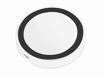 Беспроводное зарядное устройство «Dot», 5 Вт, белый/черный Беспроводное зарядное устройство «Dot», 5 Вт, белый/черный