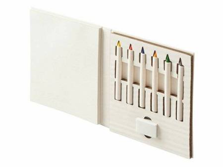 Набор цветных карандашей и листочков для рисования из молочной бумаги "Artify", молочный