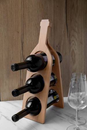 Подставка под виные бутылки (бутылка), 13*46,5*2,5см, бук