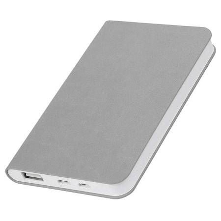 Универсальный аккумулятор "Softi" (5000mAh),белый, 7,5х12,1х1,1см, искусственная кожа