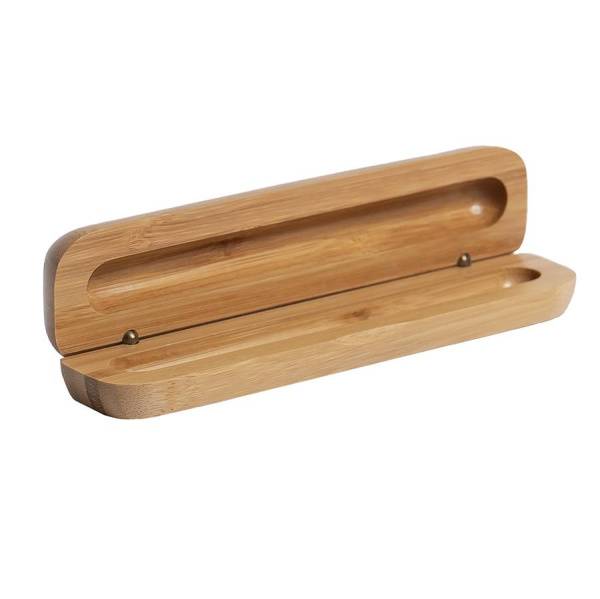 Футляр для одной ручки SOLID, бежевый, бамбук