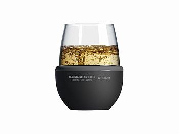 Тумблер для вина WINE KUZIE, черный Тумблер для вина WINE KUZIE, черный