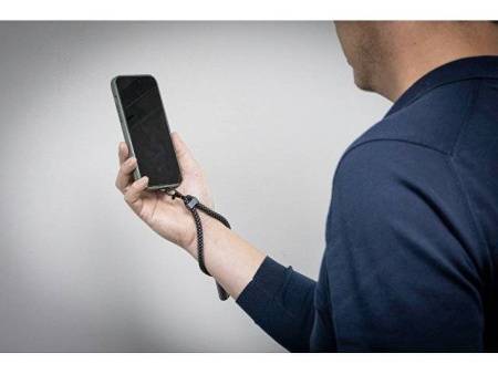 Ремешок-держатель для телефона с зарядным кабелем USB-C - USB-C «Lany Wristband Charge Eco», серый