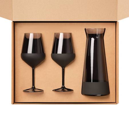 ДОП. ЛОЖЕМЕНТ под декантер + 2 бокала, крафт, в коробку 390*300*110 мм