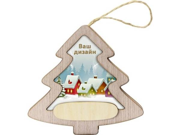 Новогодняя подвеска с подсветкой «Шар» с индивидуальным дизайном