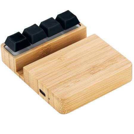 Беспроводное зарядное устройство ClickPad (10W) в виде подставки для телефона, с клавишами анти-стресс