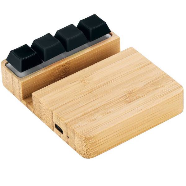 Беспроводное зарядное устройство ClickPad (10W) в виде подставки для телефона, с клавишами анти-стресс