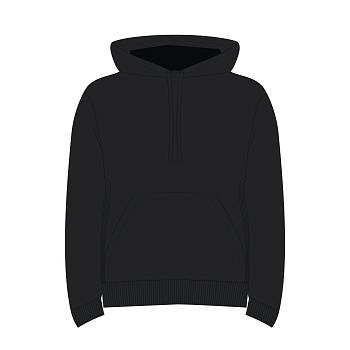 Худи релакс унисекс ADVENTURE, черный, размер XS/S