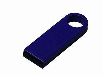 USB 2.0-флешка на 128 Гб с мини чипом и круглым отверстием, синий USB 2.0-флешка на 128 Гб с мини чипом и круглым отверстием, синий