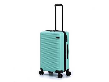 Чемодан TORBER Caspian, светло-зелёный, ABS-пластик, 43 х 26 х 68 см, 64 л