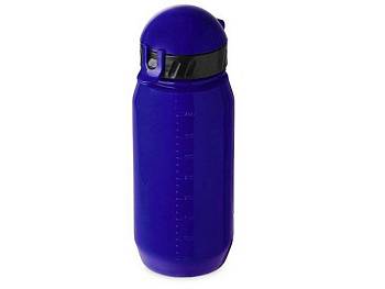 Бутылка для воды с трубочкой «Little», 400 мл, синий