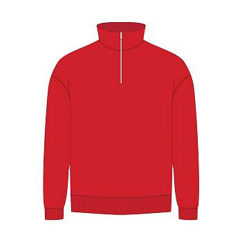 Толстовка на молнии унисекс FLOW, красная, размер XS/S