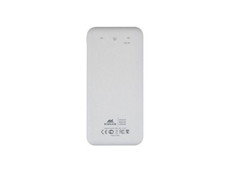 RIVACASE VA2240 (10000mAh) с дисплеем, белый, внешний аккумулятор 12/48