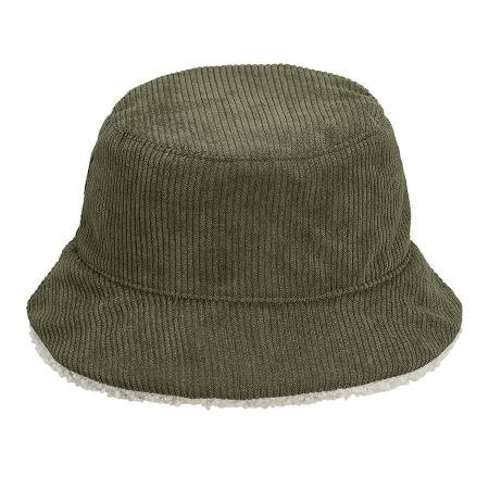 Панама женская BUCKET 2IN1, т.сер./бежевый ,M/L,100% полиэстер, подкл шерпа 100% полиэстер
