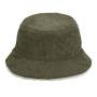 Панама женская BUCKET 2IN1, т.сер./бежевый ,M/L,100% полиэстер, подкл шерпа 100% полиэстер