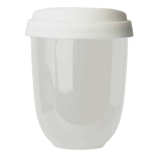 Стакан CAPSULA с крышкой, белый, 250мл, D=8,8см,H=10,5см