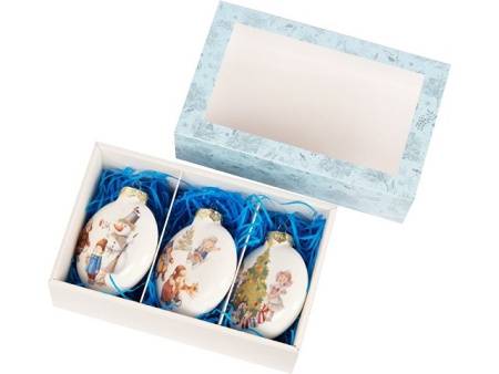 Набор новогодних шаров, 3 шт.