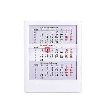 Календарь настольный на 2 года, белый, 13 х16 см, пластик, тампопечать, шелкография Календарь настольный на 2 года, белый, 13 х16 см, пластик, тампопечать, шелкография