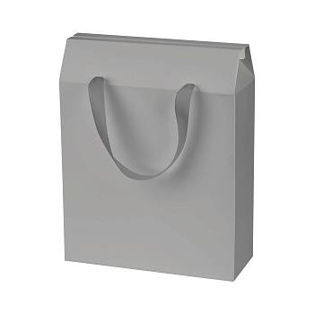 Подарочная коробка-пакет универсальная большая, серая