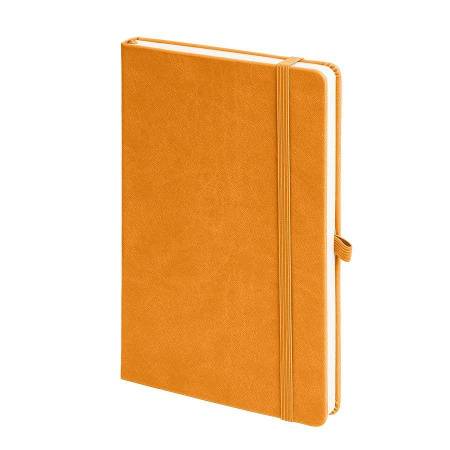 Бизнес-блокнот "Justy", 130*210 мм, желтый, твердая обложка,  резинка 7 мм, блок-линейка, тиснение