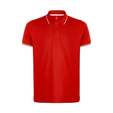 Рубашка-поло мужская SPECTRUM, к/р, белый/черный, S, 100% хлопок