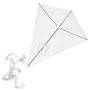 Воздушный змей "РОМБ", белый, 70*60 см, полиэстер