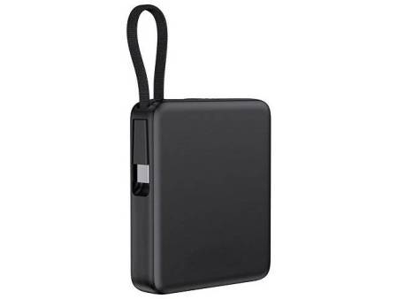 Внешний акуумулятор с подсветкой лого "Nex", 5000 мАч, черный