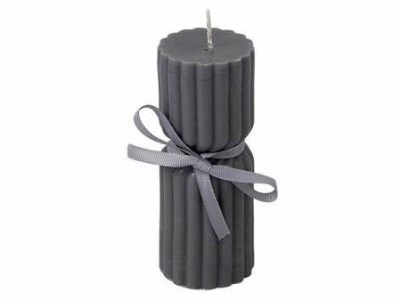Набор свечей с гранями "Vela", темно-серый, белый