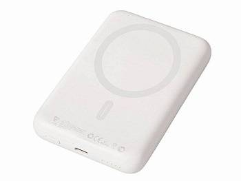 Магнитный внешний беспроводной аккумулятор «Polarix», QC/PD, 10000 мАч, слоновая кость