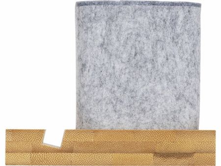 Подставка для ручек и телефона из бамбука "Takeshi", серый