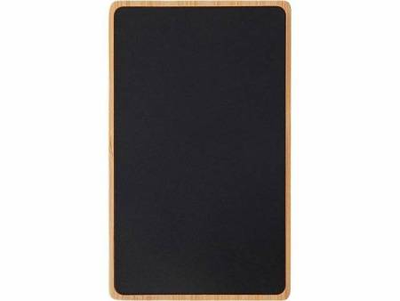 Внешний аккумулятор с подсветкой лого «Reedia S2», 5000 mAh, бамбук, черный