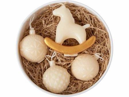 Набор свечей в подарочной коробке "Noel", молочный