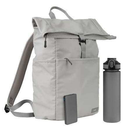 Подарочный набор Boston, серый (бутылка, ЗУ