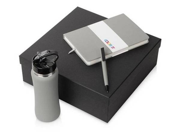 Подарочный набор c блокнотом C1, ручкой и бутылкой