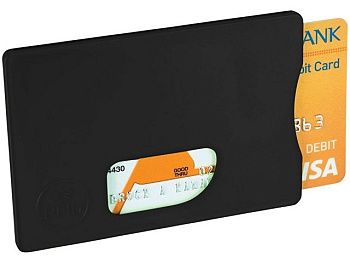 Защитный RFID чехол для кредитной карты "Arnox", черный Защитный RFID чехол для кредитной карты "Arnox", черный