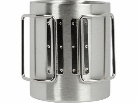 Стальная кружка с двойными стенками и складными ручками "Kamchatka"