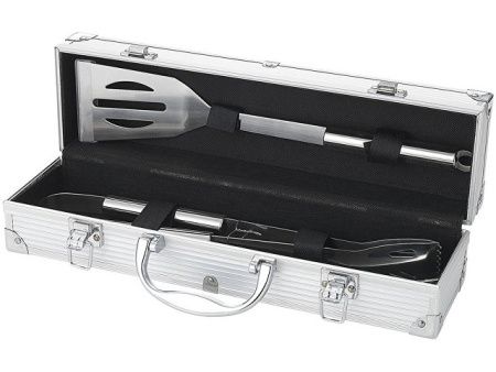 Набор для барбекю в кейсе: лопатка, щипцы, вилка "Salvy"