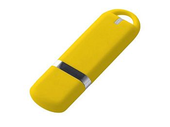 USB-флешка на 64 ГБ с покрытием soft-touch, жёлтый USB-флешка на 64 ГБ с покрытием soft-touch, жёлтый