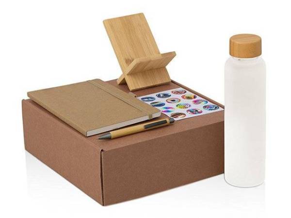 Набор «Wooden» с бутылкой, блокнотом, ручкой и подставкой для телефона 