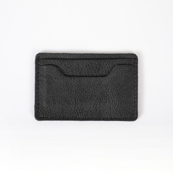 Картхолдер кожаный черный