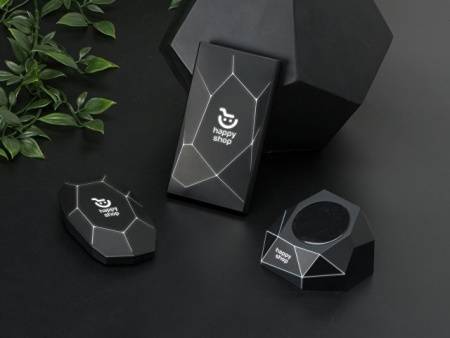 Док-станция «Geo Dock» с быстрой беспроводной зарядкой, черный с белой подсветкой. XOOPAR (P)