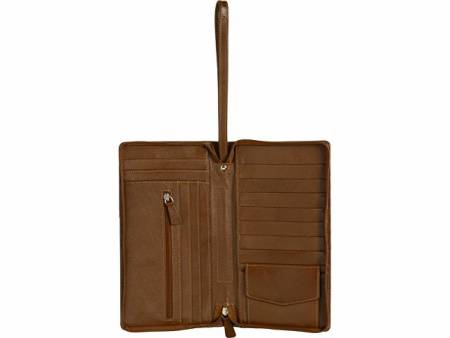 Трэвел-портмоне, коричневый