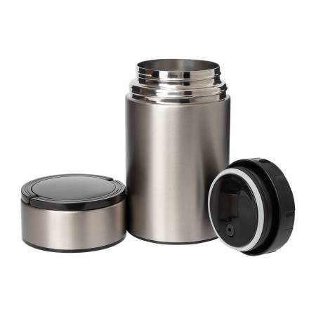 Термос для еды Bento, серебряный