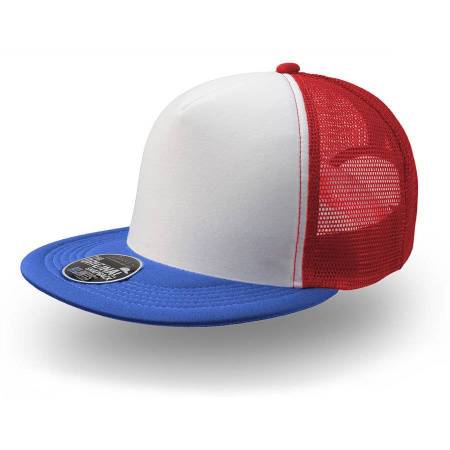 Бейсболка "SNAP 90S", 5 клиньев, пластиковая застежка, зеленый, белый, черный,100 %полиэстер