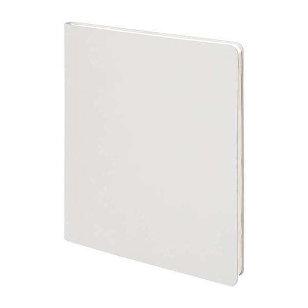 Бизнес-блокнот "Cubi", 150*180 мм, белый, кремовый форзац, мягкая обложка