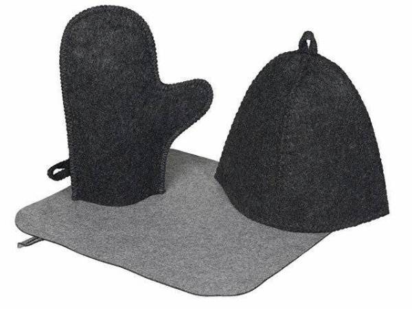 Банный набор из шапки, рукавицы и коврика «Calm»