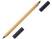 Вечный карандаш и ручка из бамбука "Black bamboo", натуральный и черный