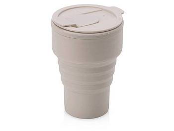 Силиконовый складной стакан "GoCup", бежевый Силиконовый складной стакан "GoCup", бежевый